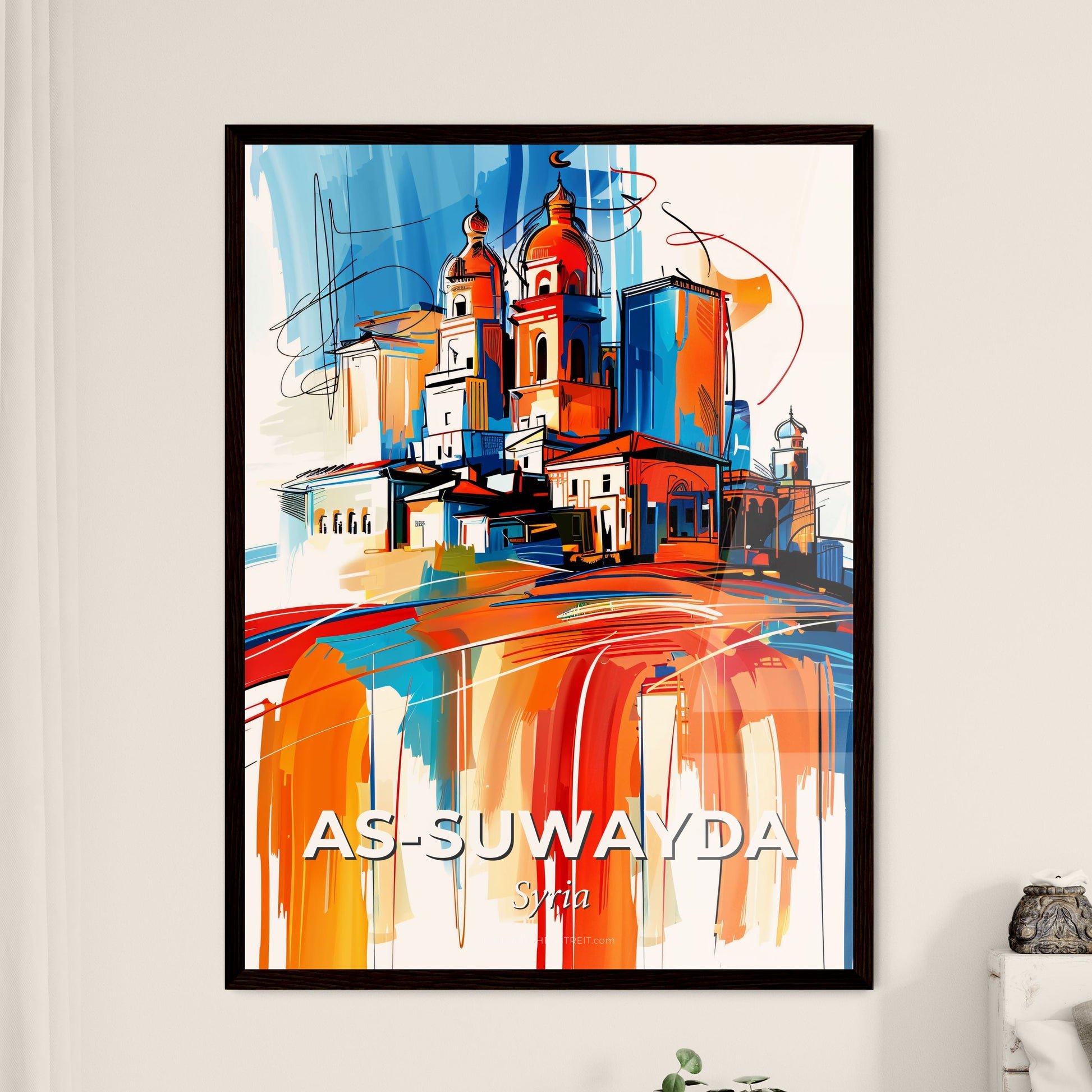 Vibrant As-Suwayda, Syria - A Painting Of A City