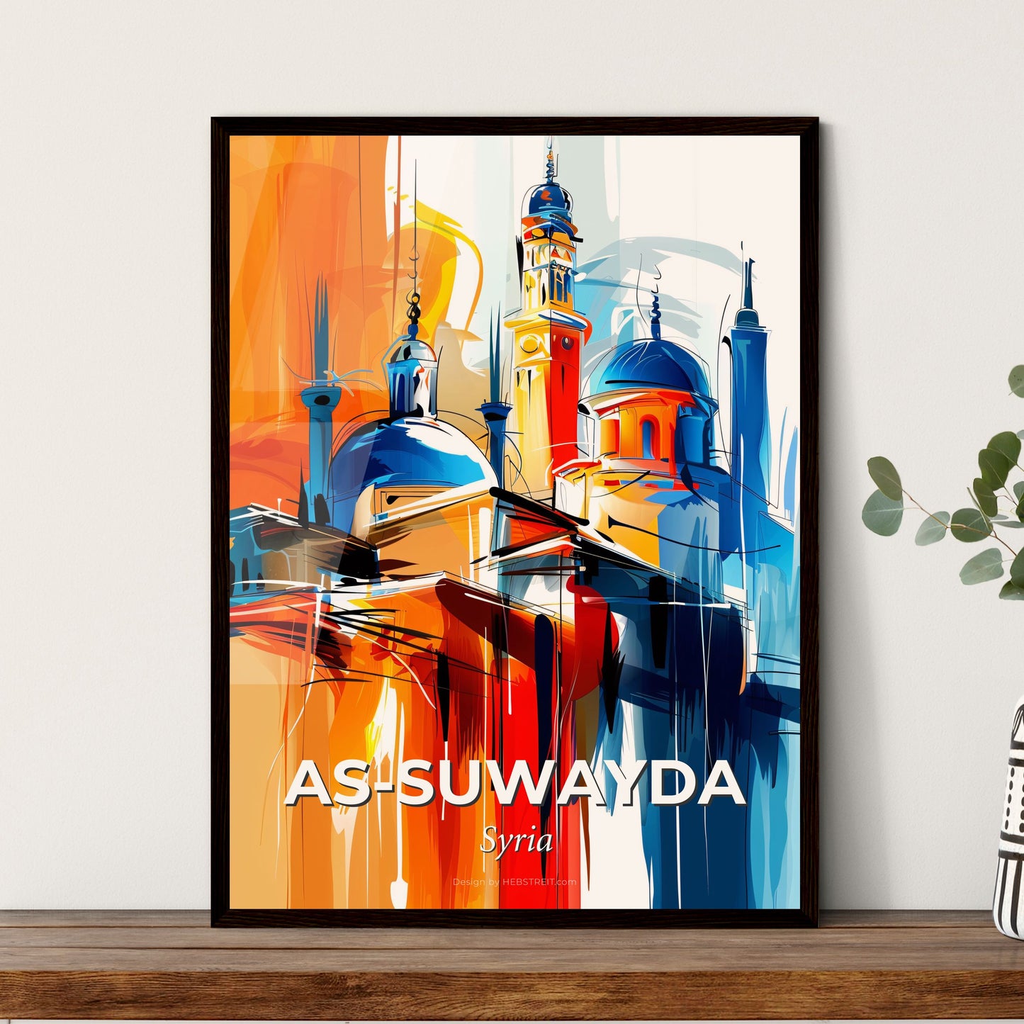 Vibrant As-Suwayda, Syria - A Painting Of A Building With Towers And Towers