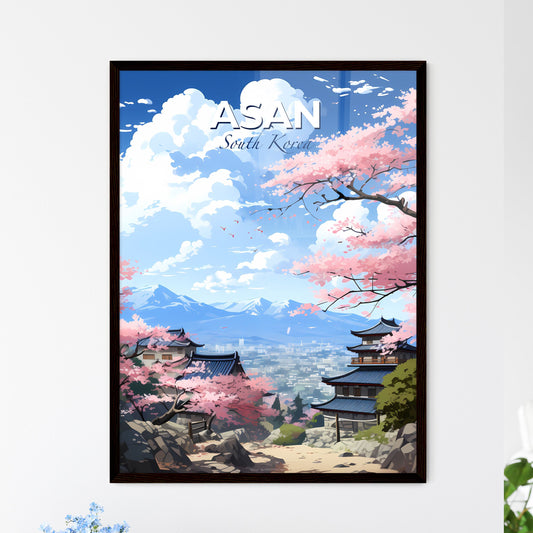 Modern Cityscape Painting: Vibrant Skyline of Asan, South Korea Default Title