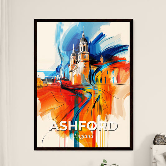 Vibrant Ashford, England - A Painting Of A Building