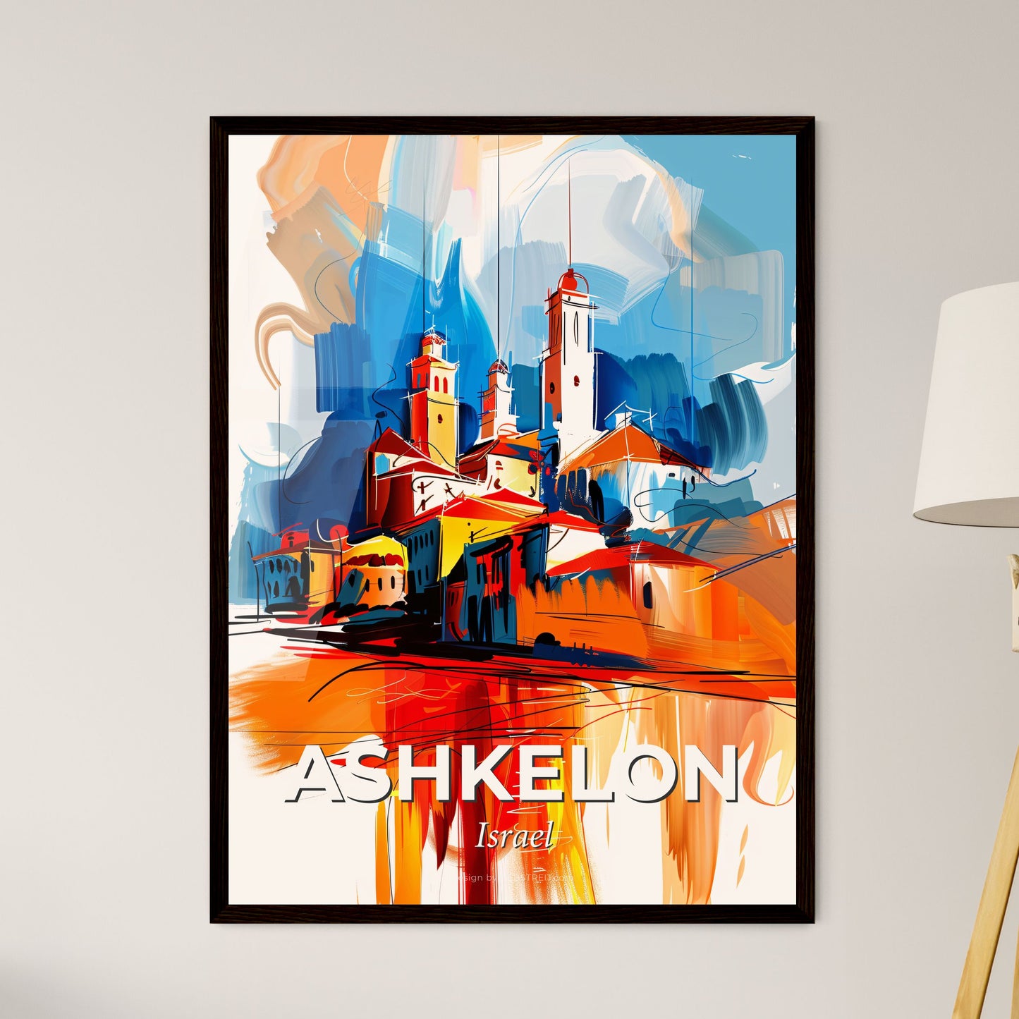 Vibrant Ashkelon, Israel - A Painting Of A City