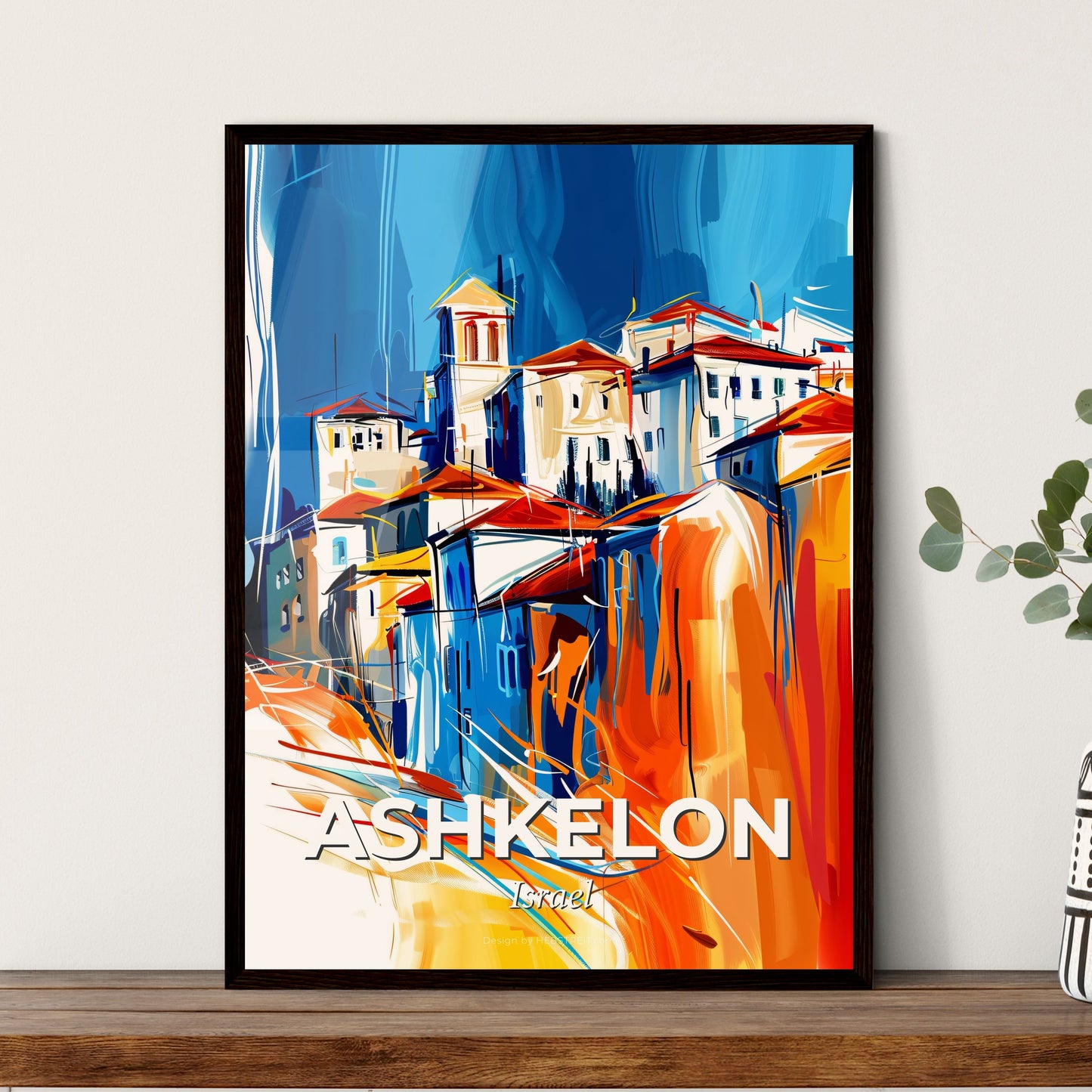 Vibrant Ashkelon, Israel - A Painting Of A City