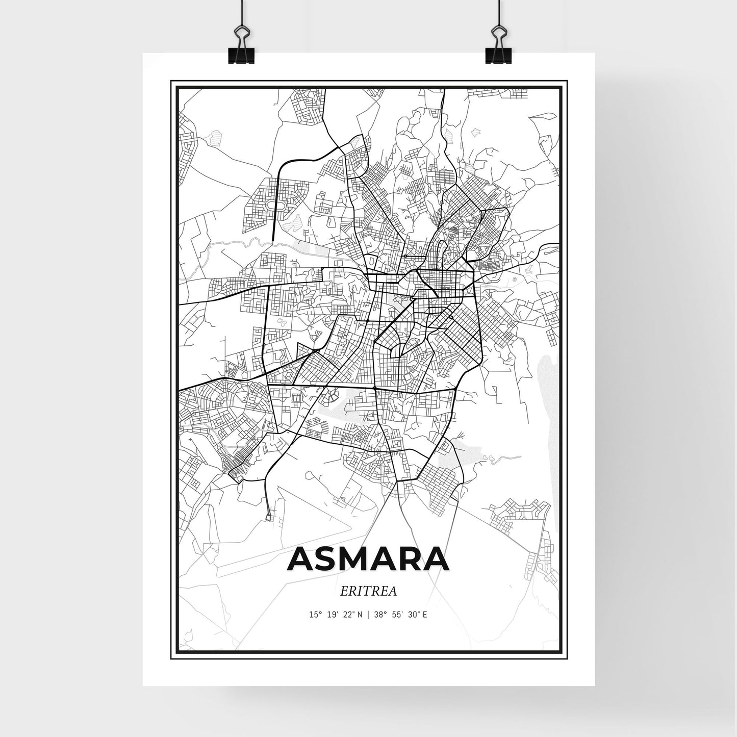 Asmara Eritrea - Premium City Map Poster