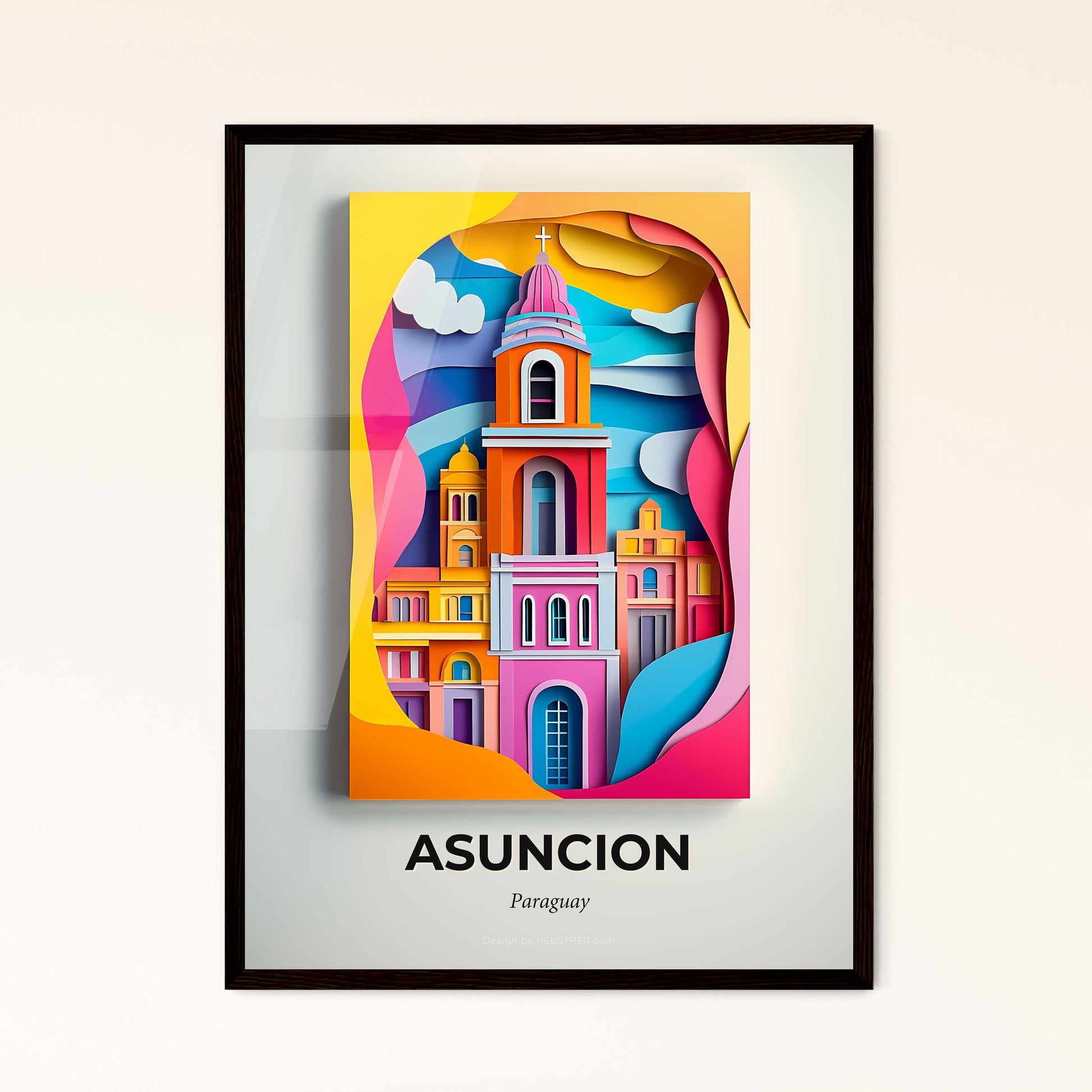 Vivid Asuncion, Paraguay - a colorful city with a clock tower in the middle