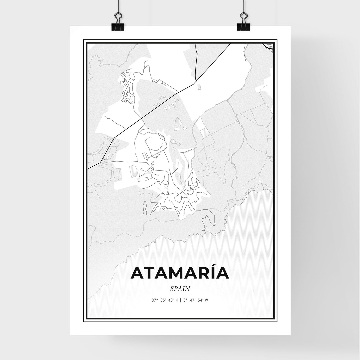 Atamaría Spain - Premium City Map Poster
