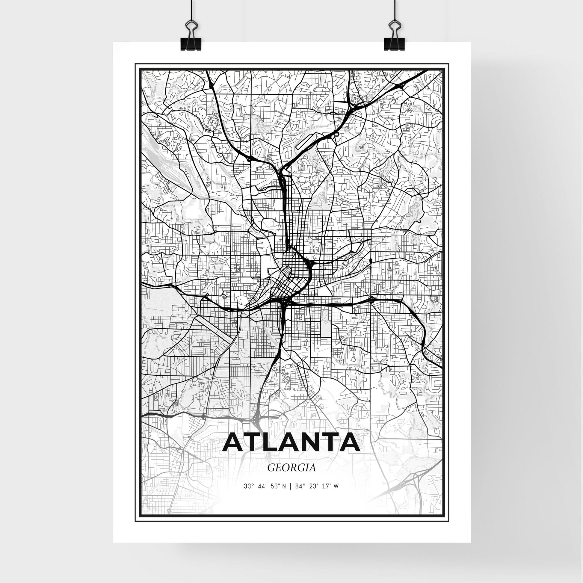 Atlanta Georgia - Premium City Map Poster