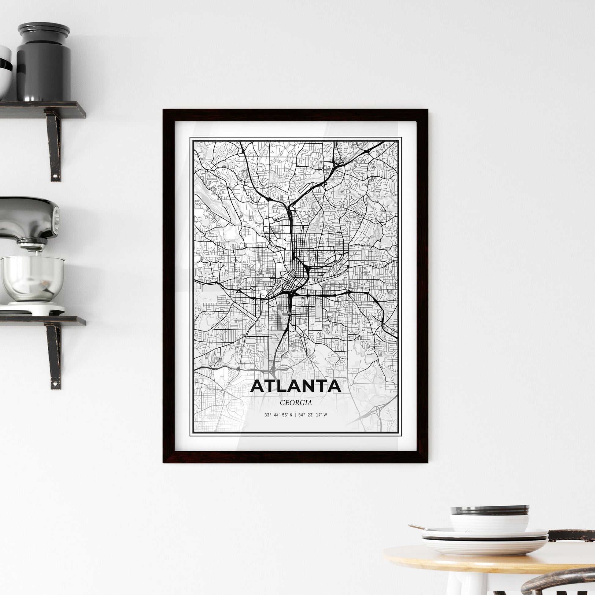 Atlanta Georgia - Minimal City Map