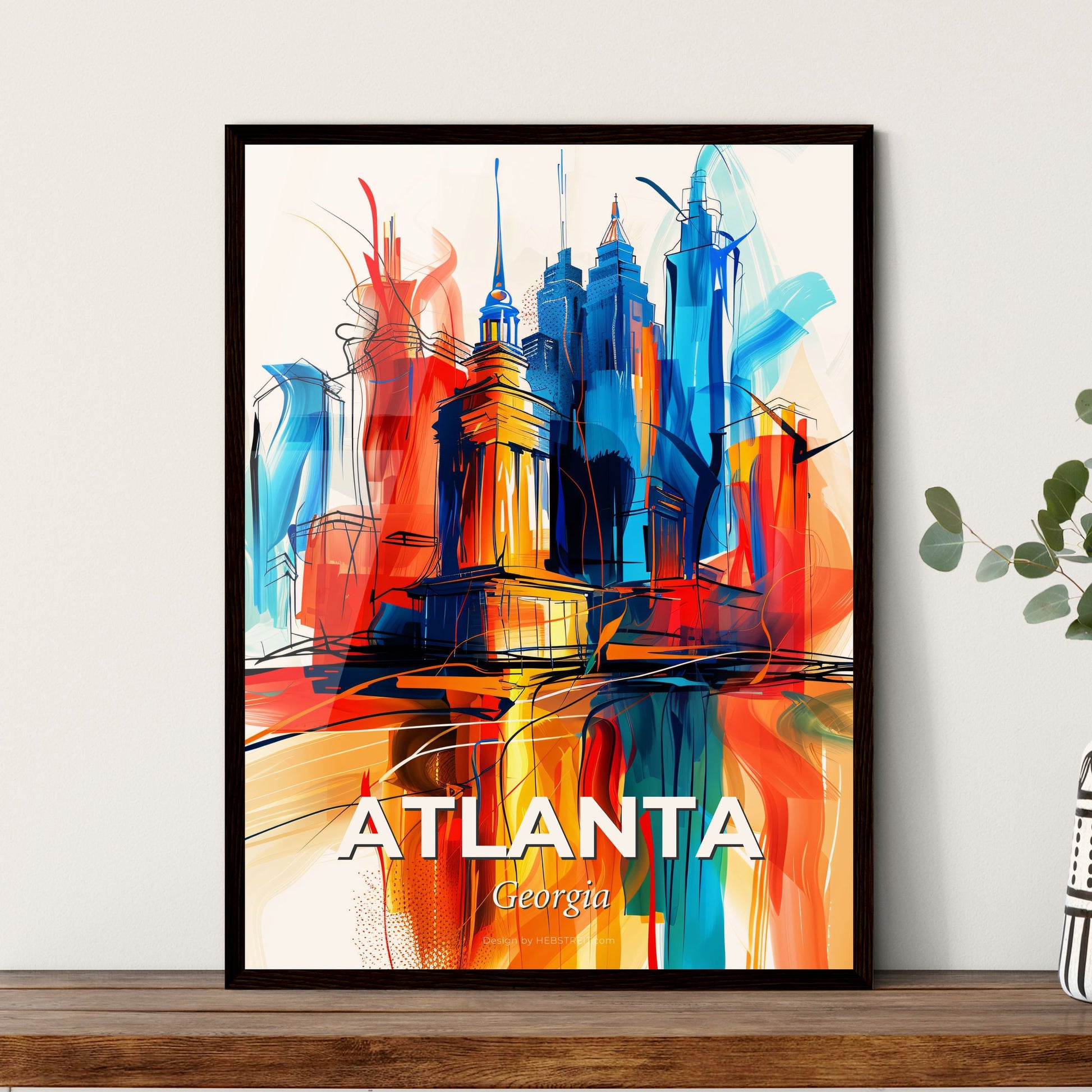 Vibrant Atlanta, Georgia - A Colorful Cityscape With Towers And Buildings