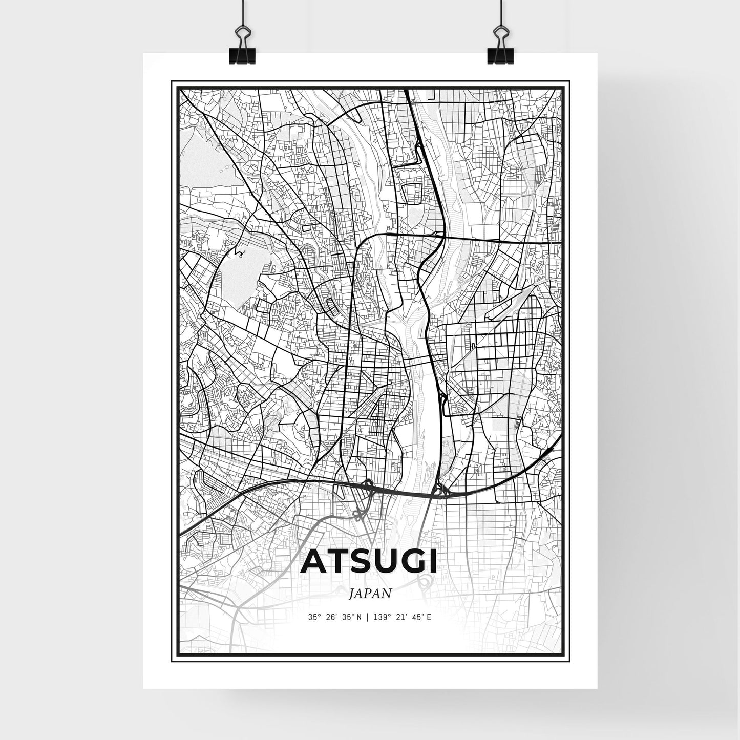 Atsugi Japan - Premium City Map Poster