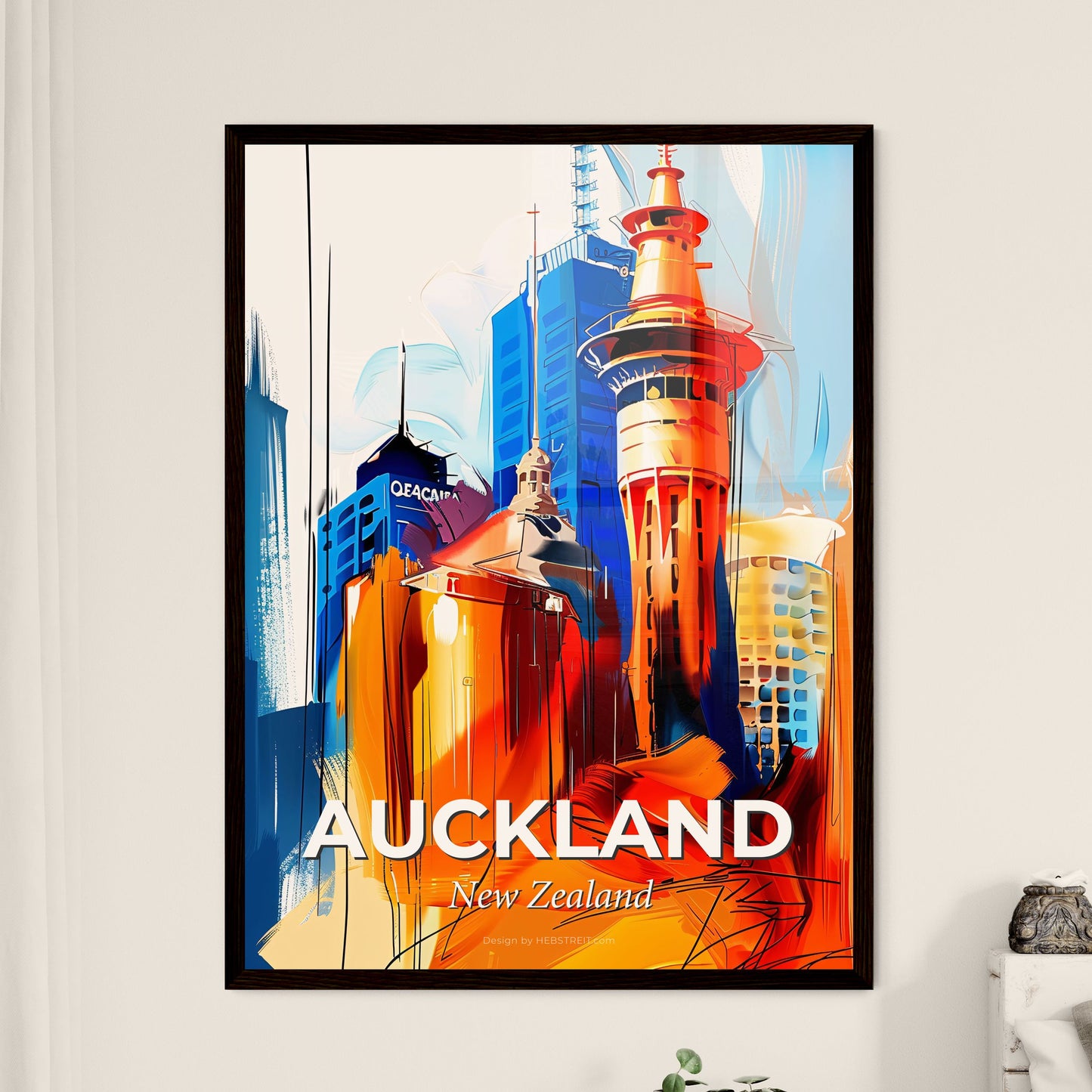 Vibrant Auckland, New Zealand - A Painting Of A City