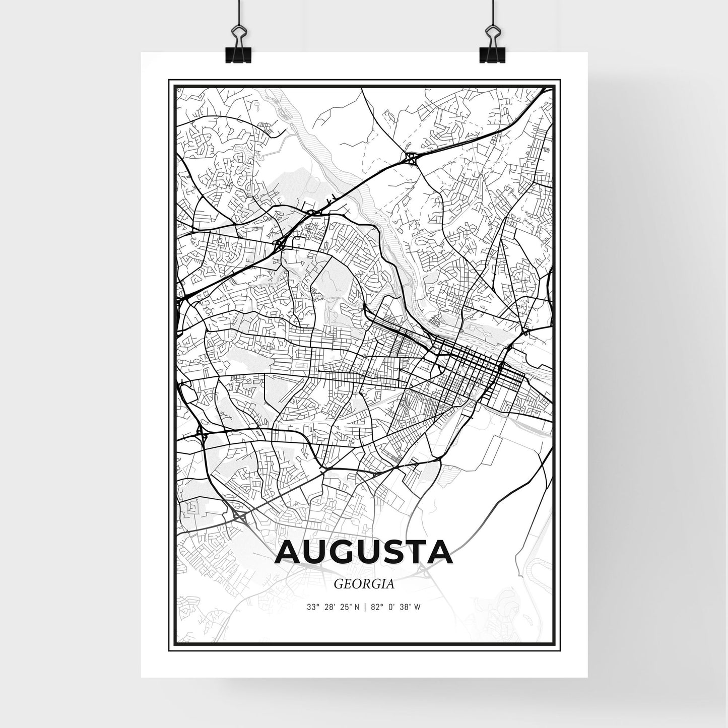 Augusta Georgia - Premium City Map Poster