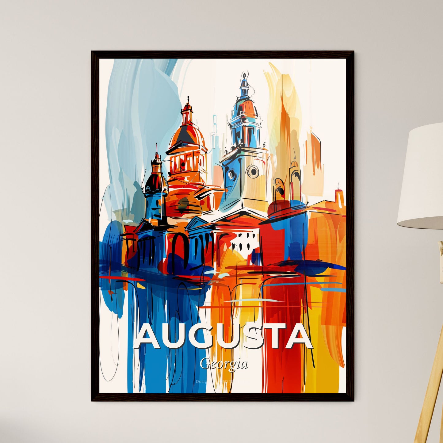 Vibrant Augusta, Georgia - A Painting Of A Building