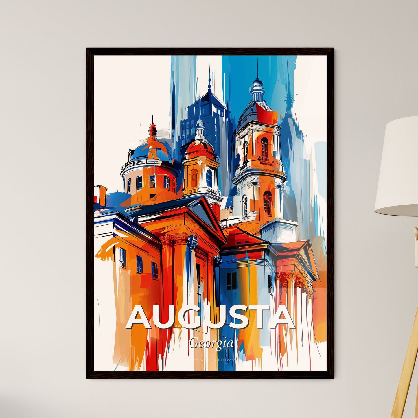 Vibrant Augusta, Georgia - A Painting Of A Building