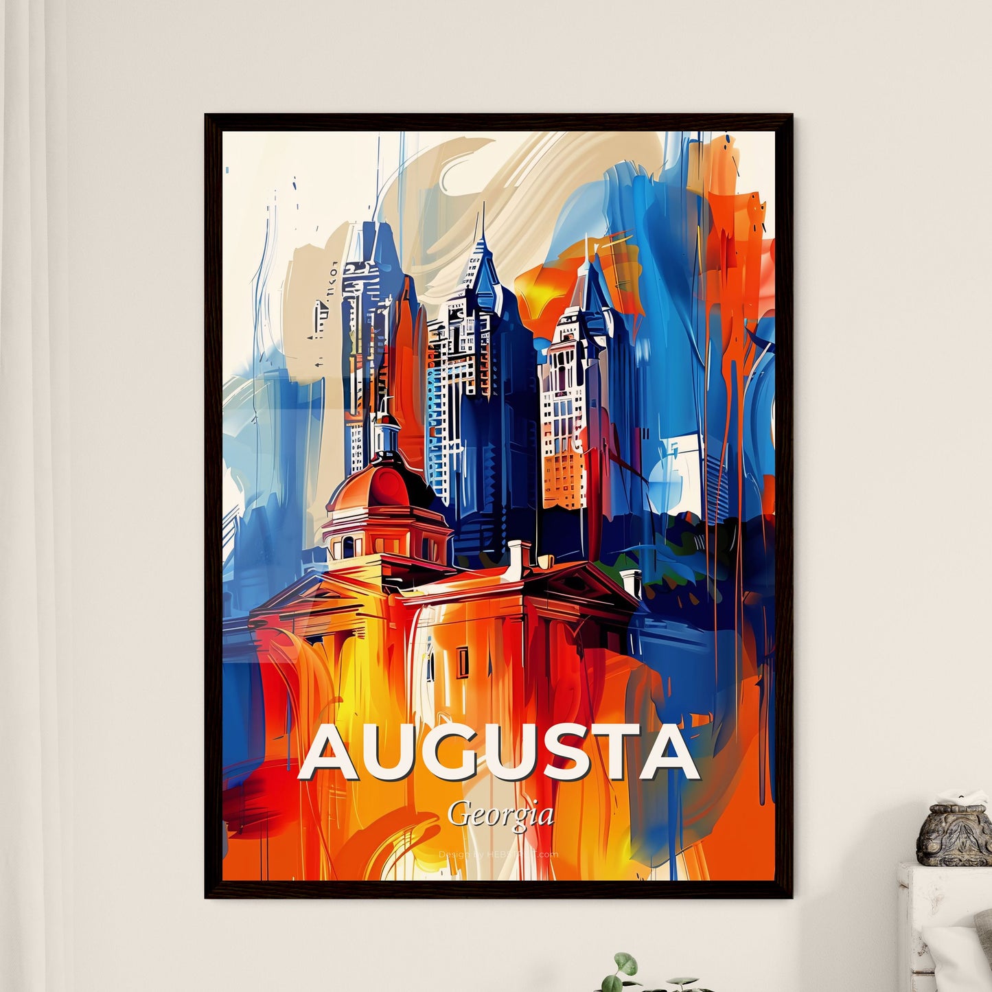 Vibrant Augusta, Georgia - A Painting Of A City