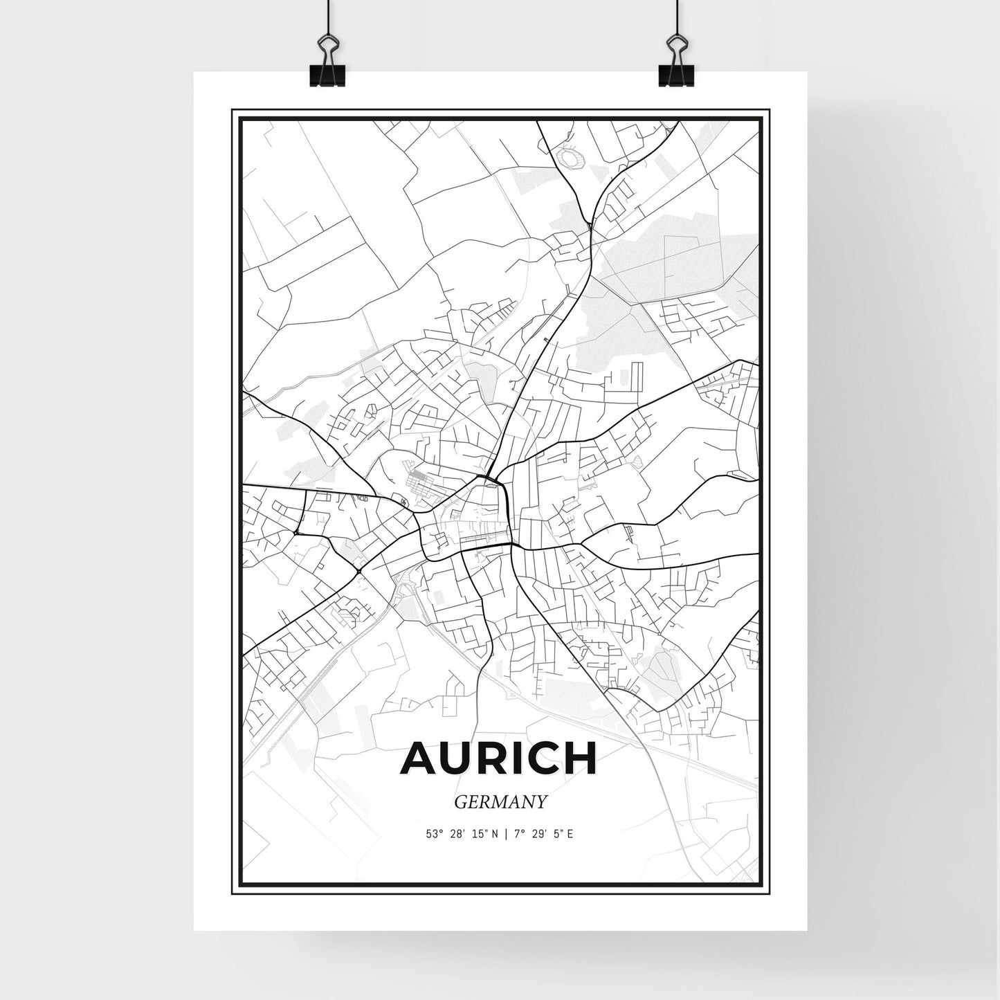 Aurich Germany - Premium City Map Poster