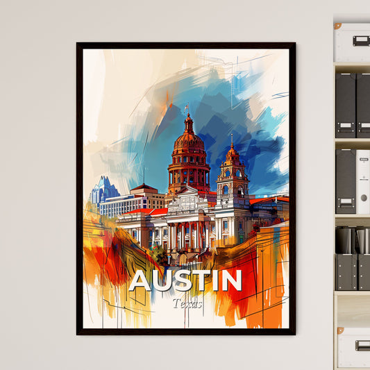 Vibrant Austin, Texas - A Painting Of A Building