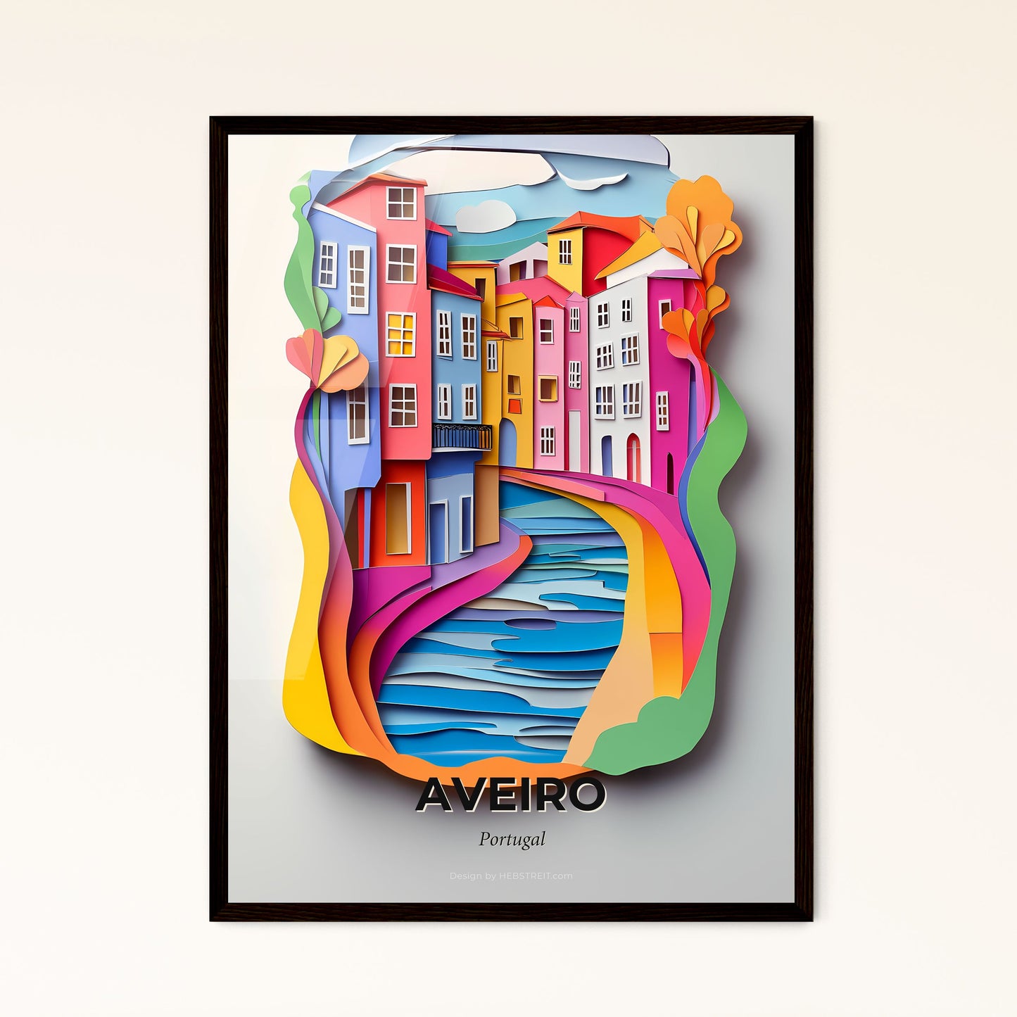 Vivid Aveiro, Portugal - a paper cut of a colorful city by the water