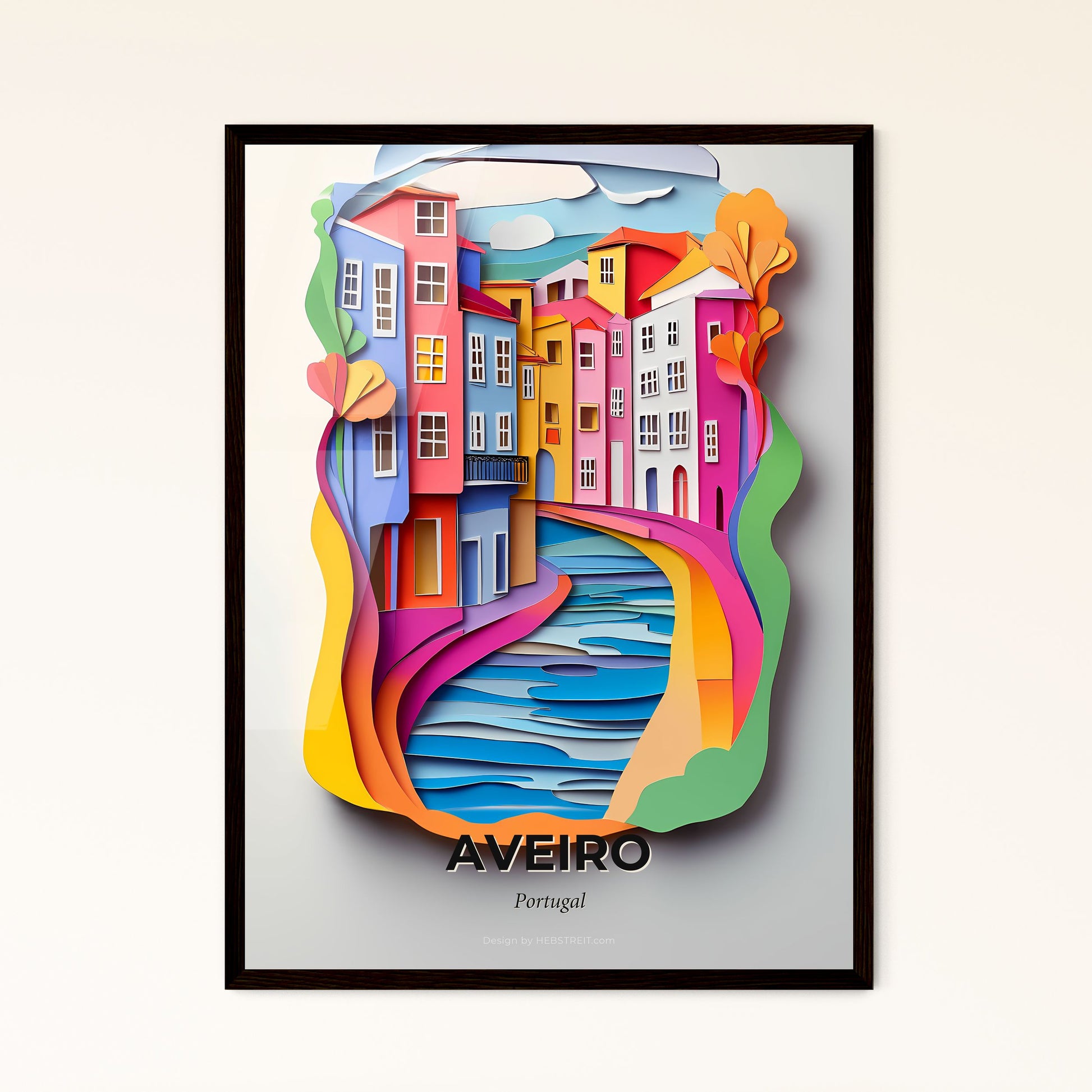 Vivid Aveiro, Portugal - a paper cut of a colorful city by the water