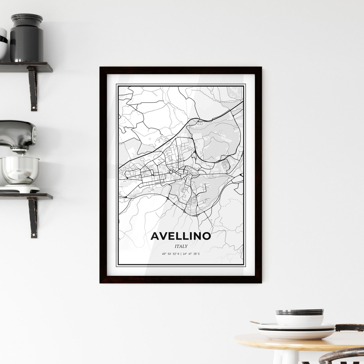 Avellino Italy - Minimal City Map