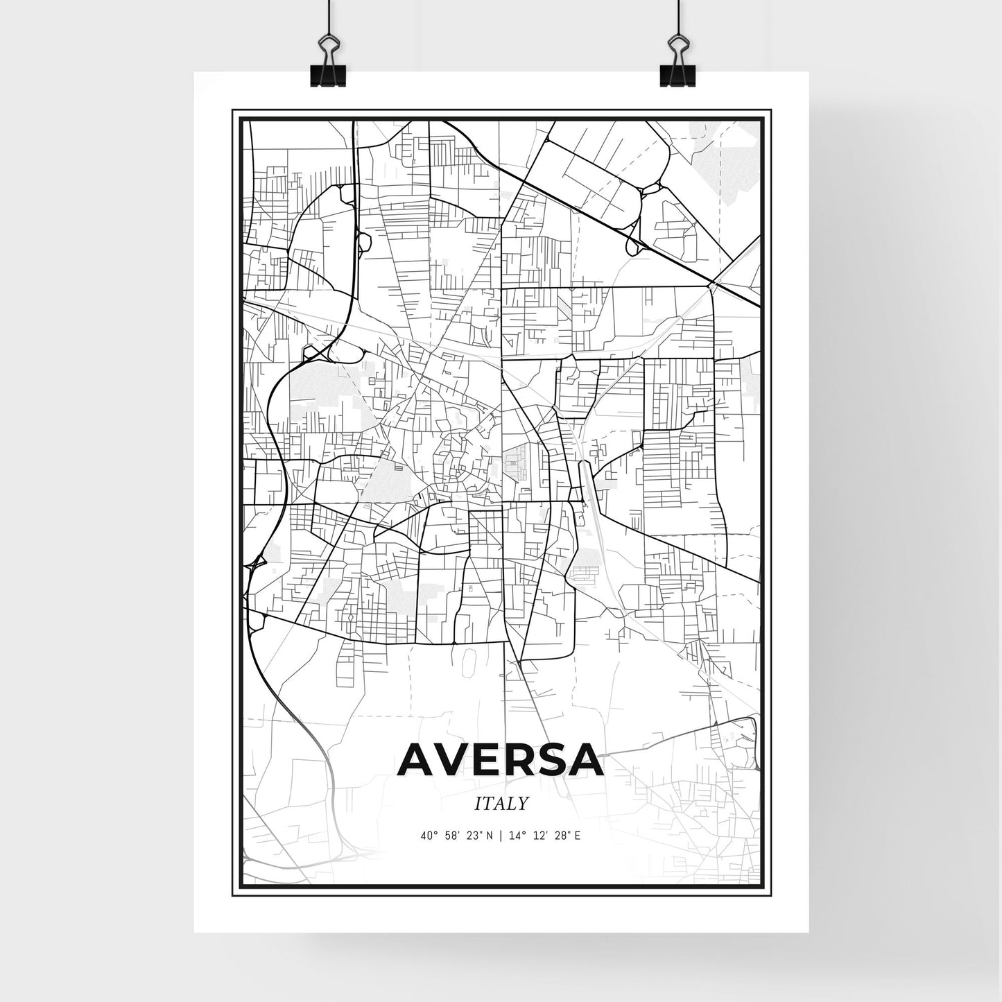 Aversa Italy - Premium City Map Poster