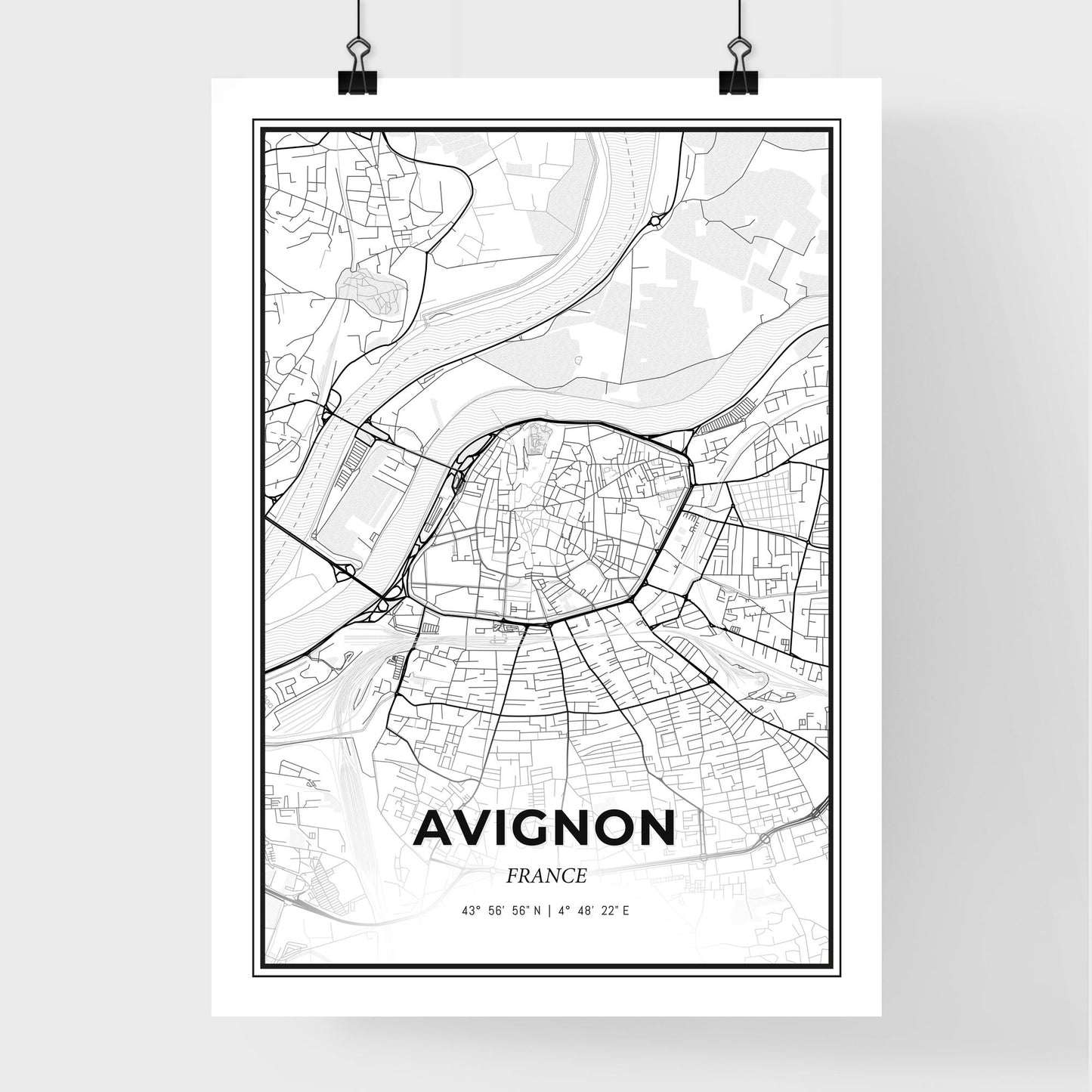 Avignon France - Premium City Map Poster