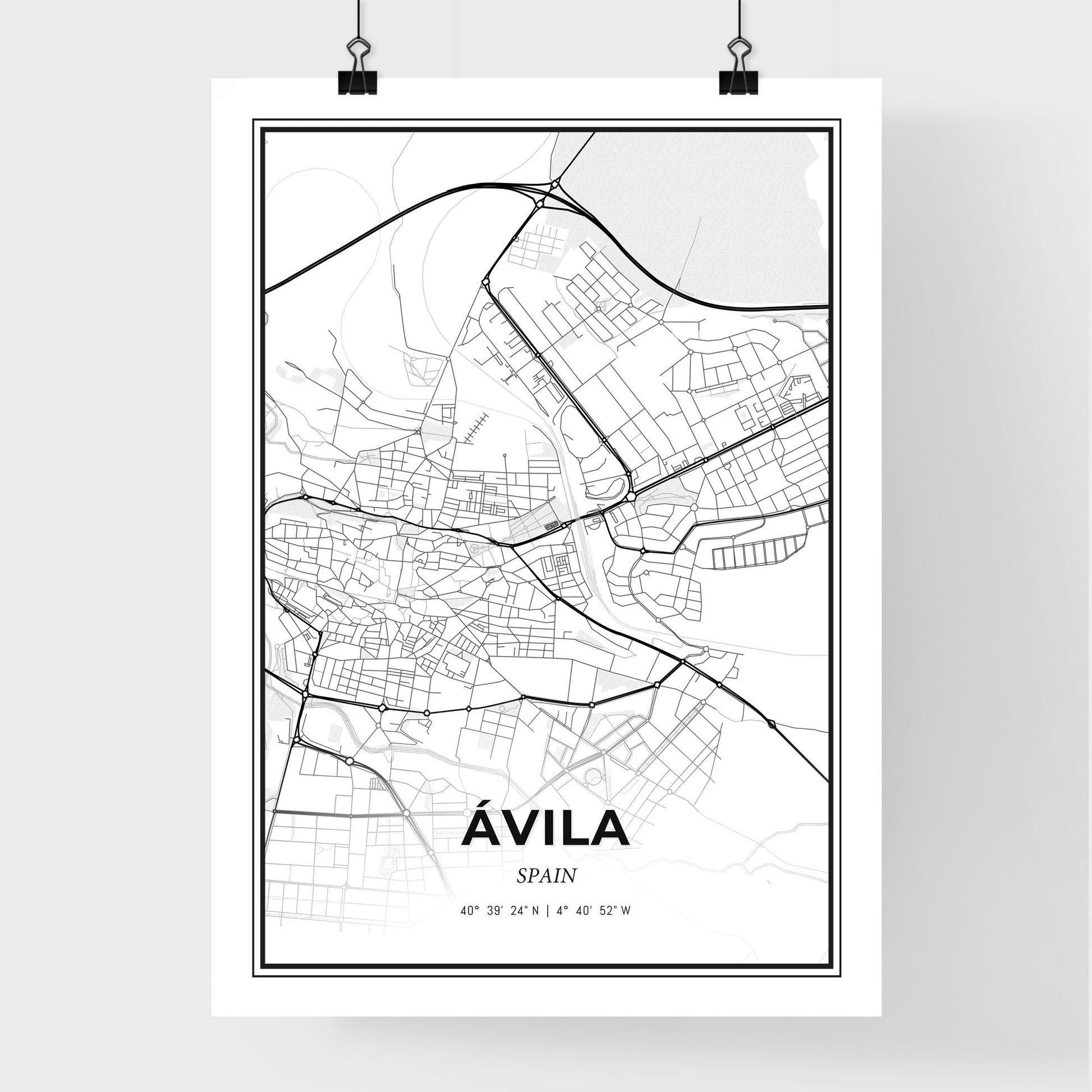 Ávila Spain - Premium City Map Poster