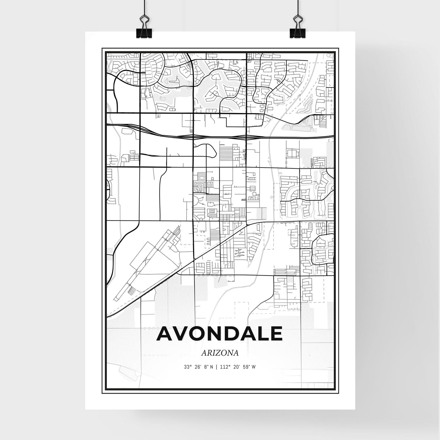 Avondale Arizona - Premium City Map Poster