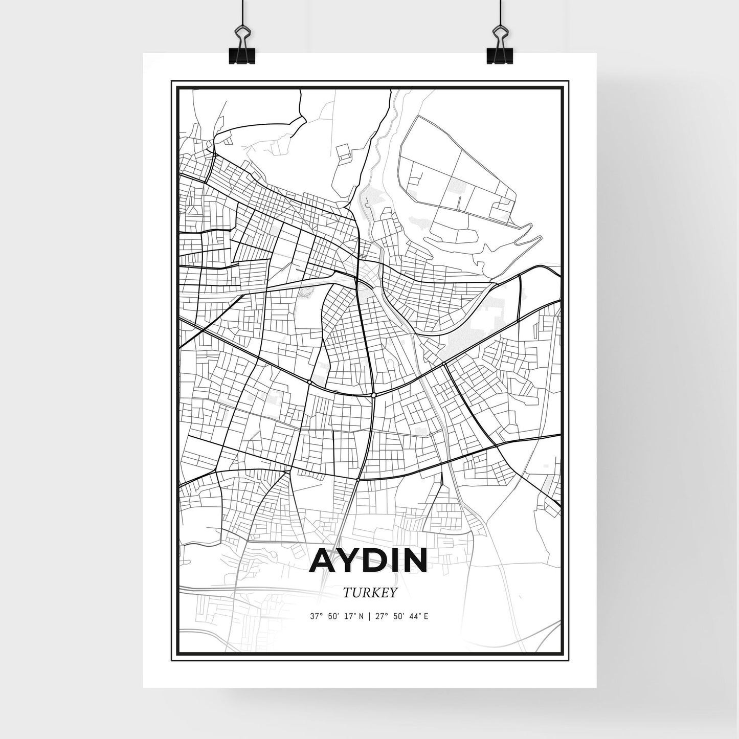 Aydın Turkey - Premium City Map Poster