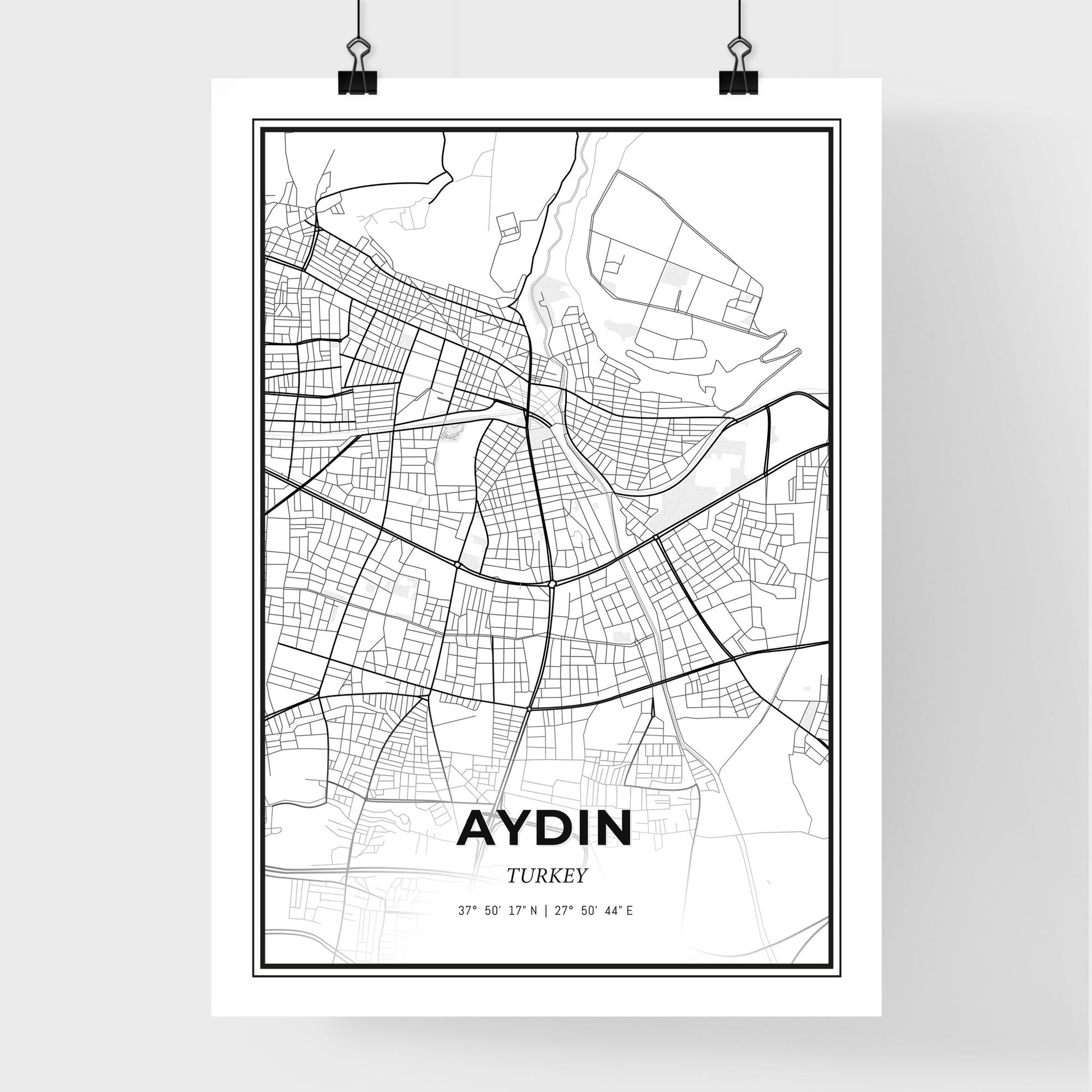 Aydın Turkey - Premium City Map Poster