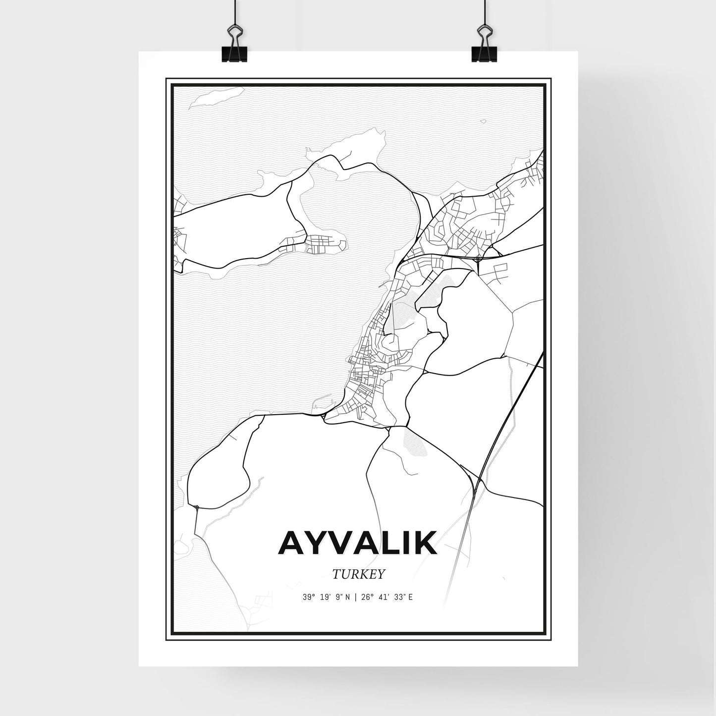 Ayvalık Turkey - Premium City Map Poster