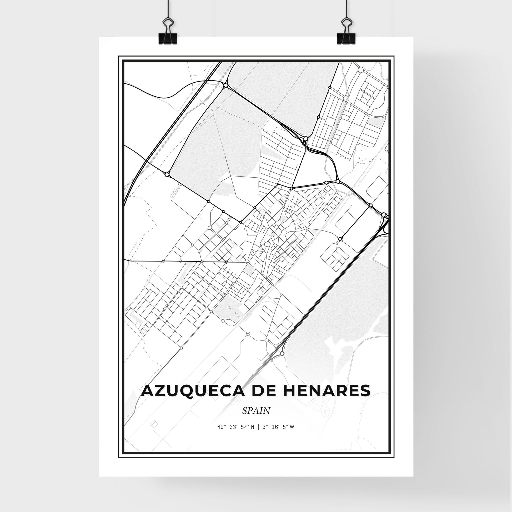 Azuqueca de Henares Spain - Premium City Map Poster