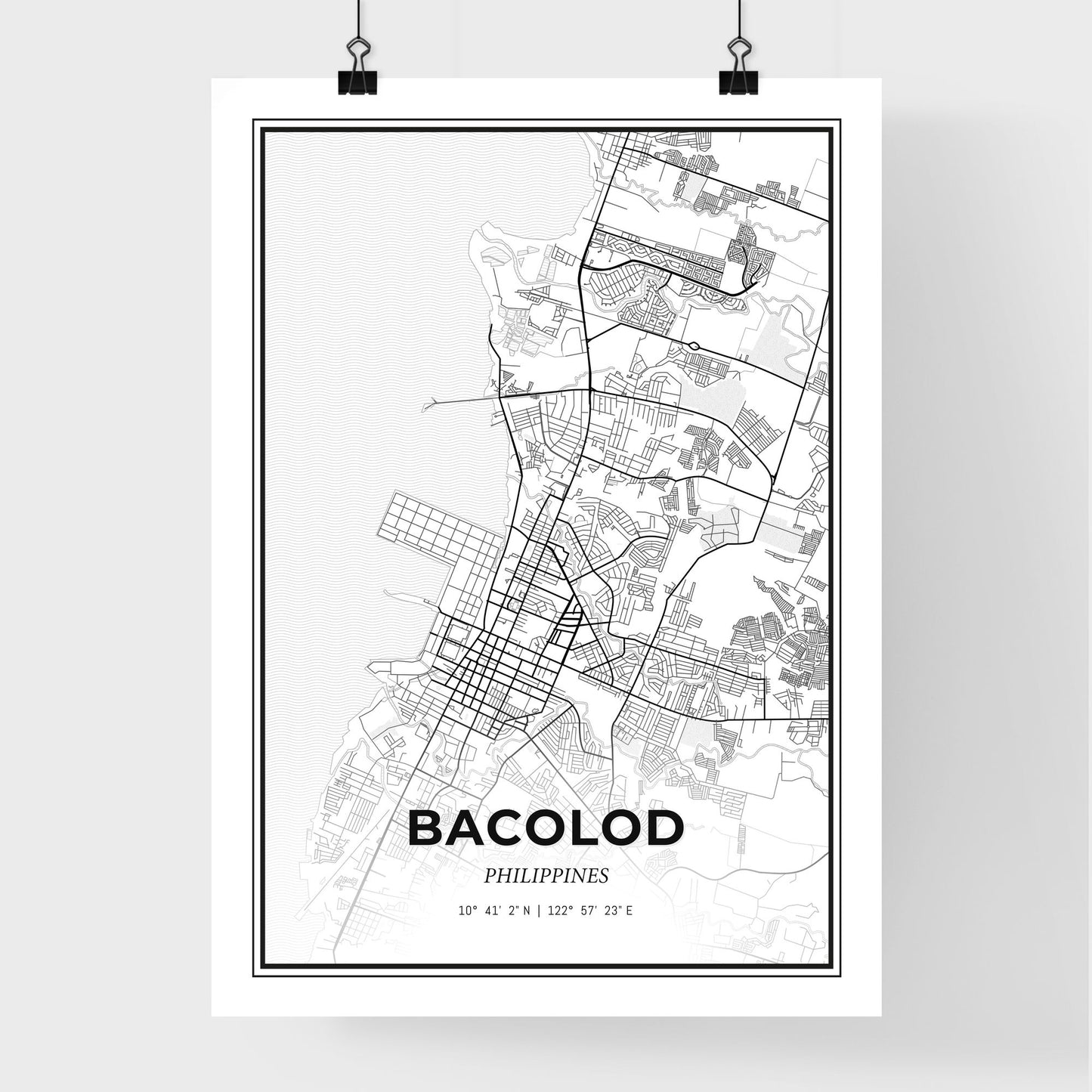 Bacolod Philippines - Premium City Map Poster