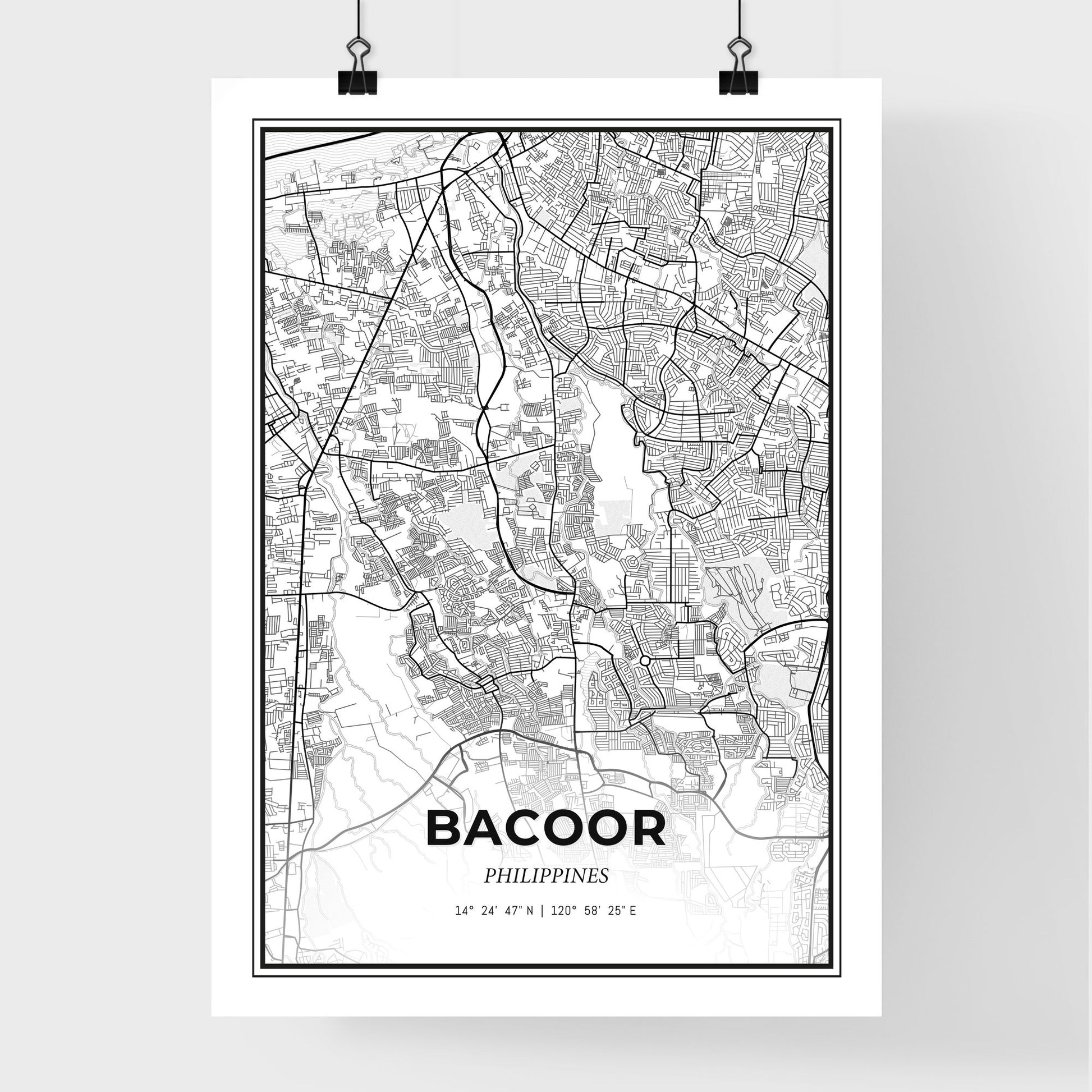 Bacoor Philippines - Premium City Map Poster