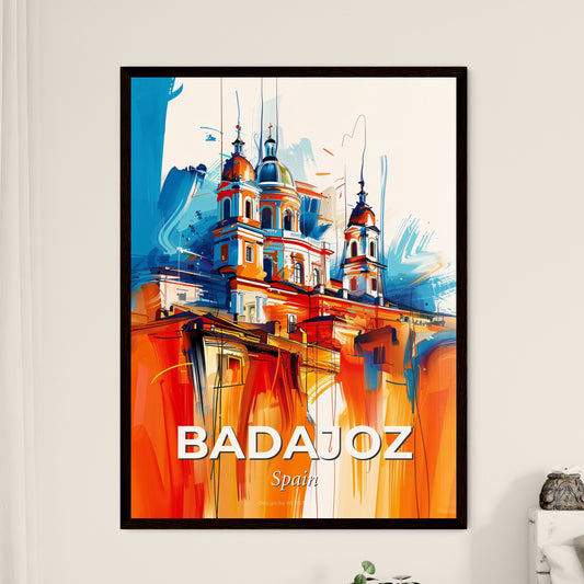 Vibrant Badajoz, Spain - A Painting Of A Building