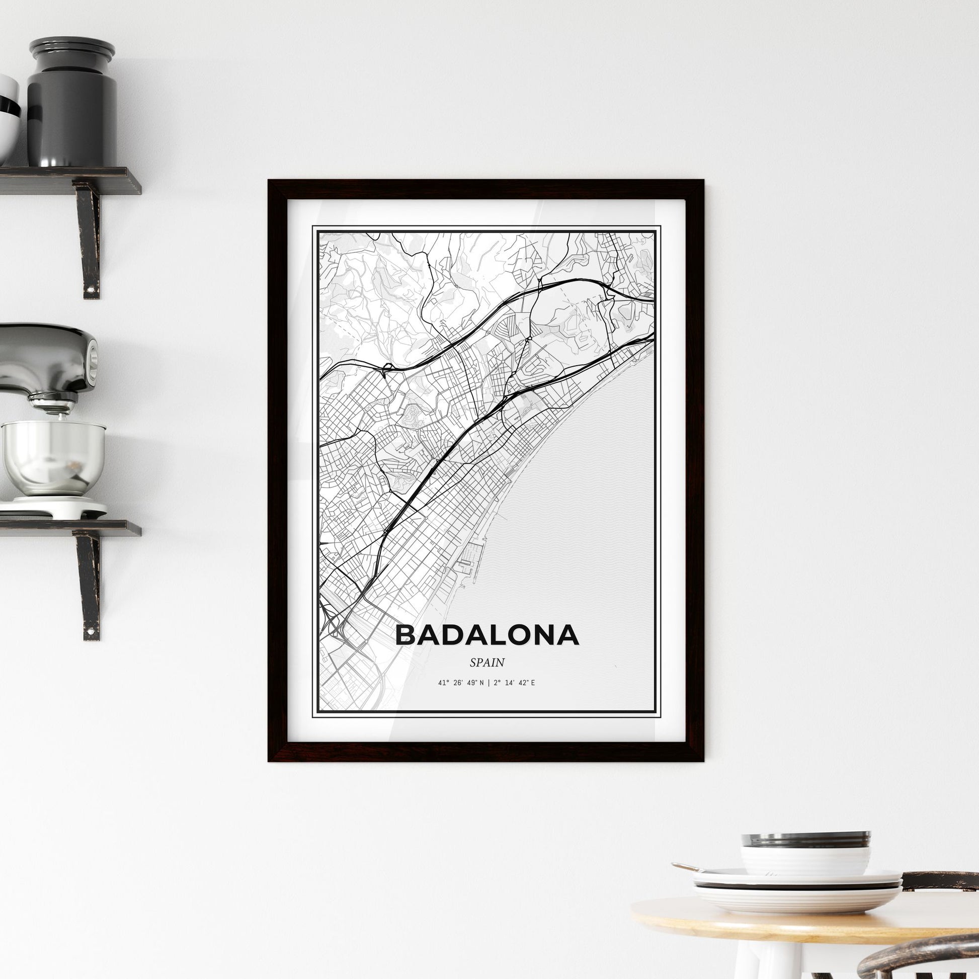 Badalona Spain - Minimal City Map