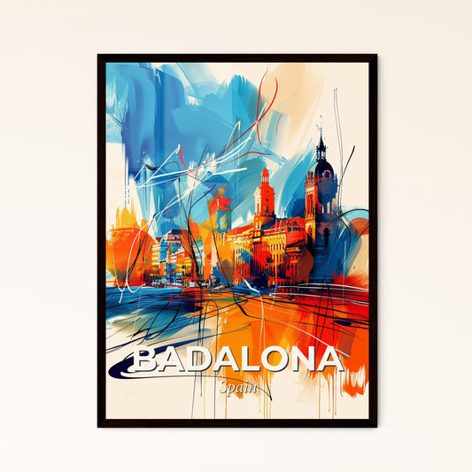 Vibrant Badalona, Spain - A Painting Of A City