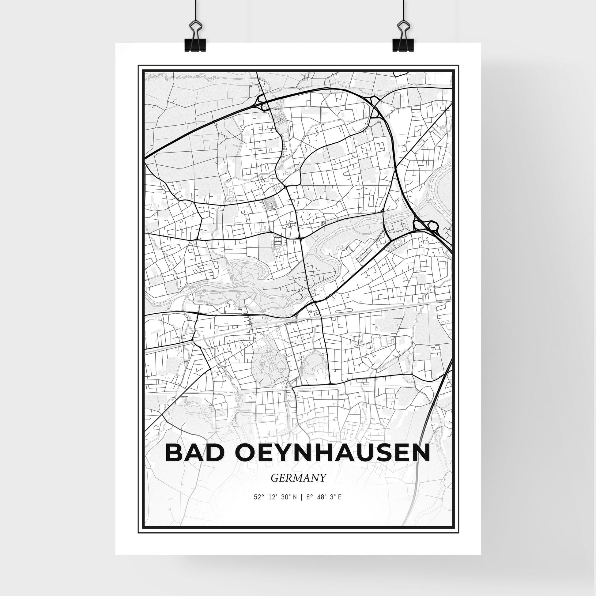 Bad Oeynhausen Germany - Premium City Map Poster