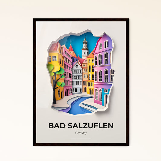 Vivid Bad Salzuflen, Germany - a paper cut of a city with a river