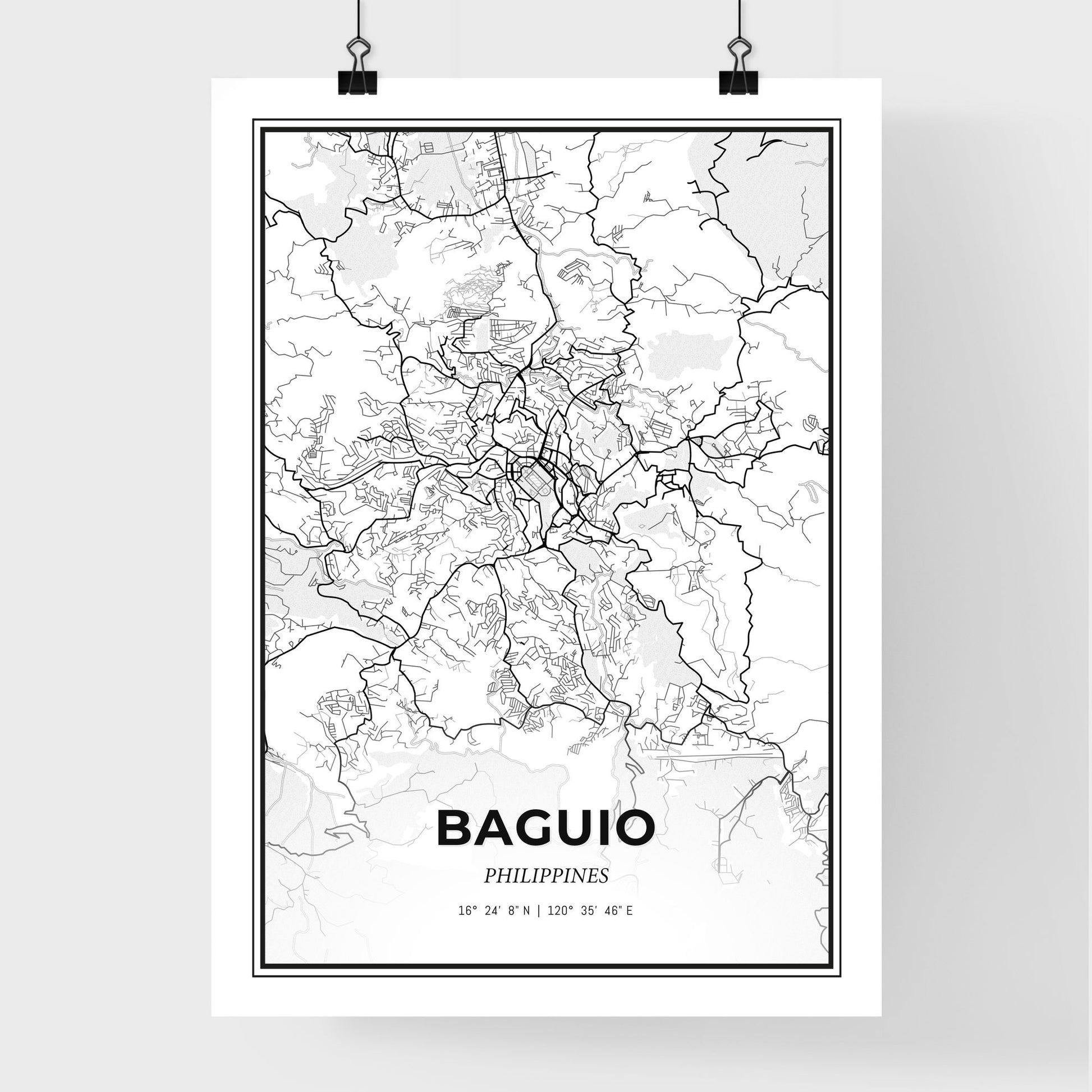 Baguio Philippines - Premium City Map Poster