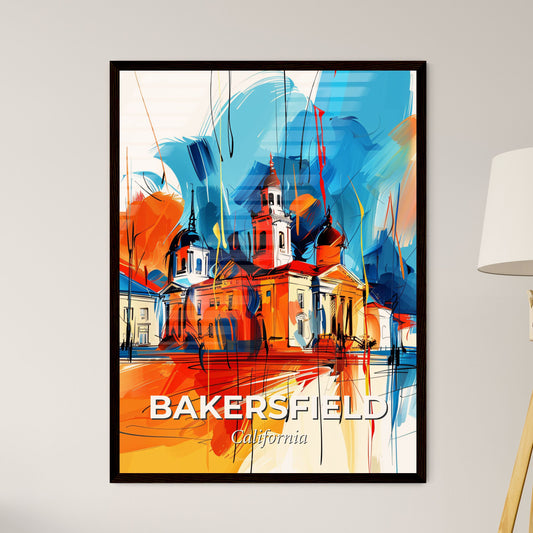 Vibrant Bakersfield, California - A Painting Of A Building