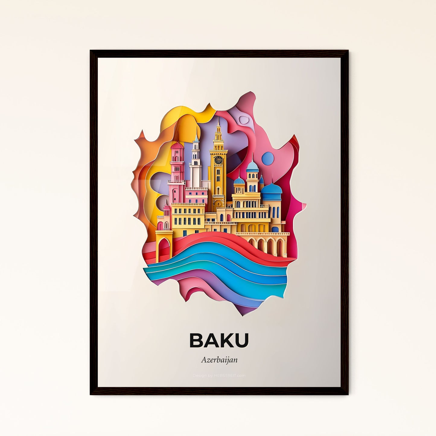 Vivid Baku, Azerbaijan - a city with a clock tower