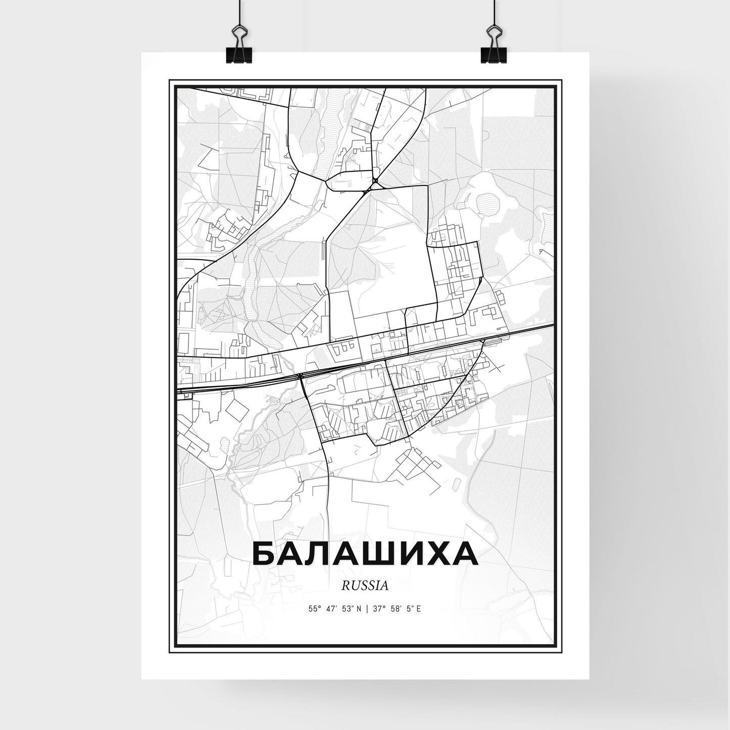 Balashikha Russia - Premium City Map Poster