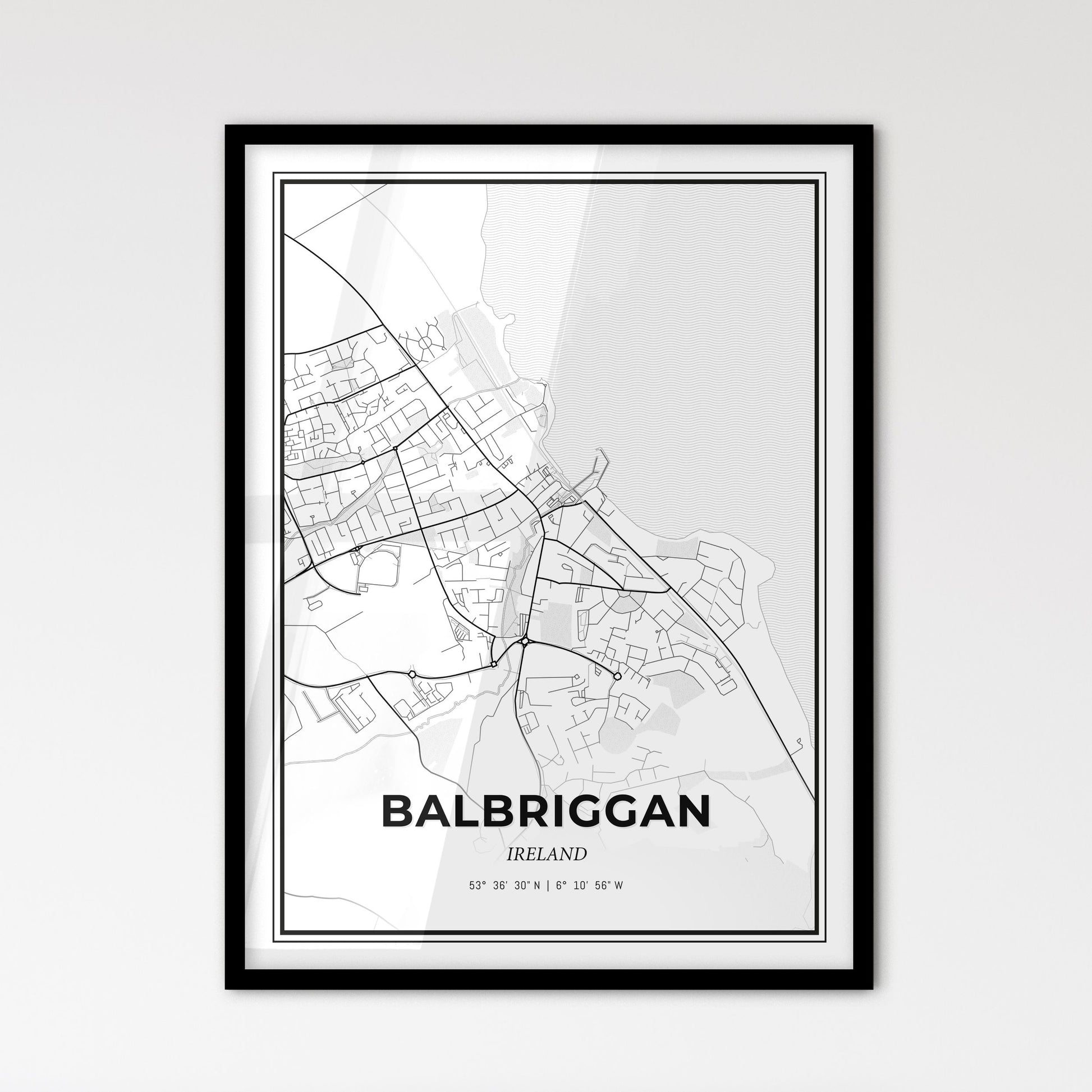 Balbriggan Ireland - Scandinavian Style City Map for Modern Home Decor