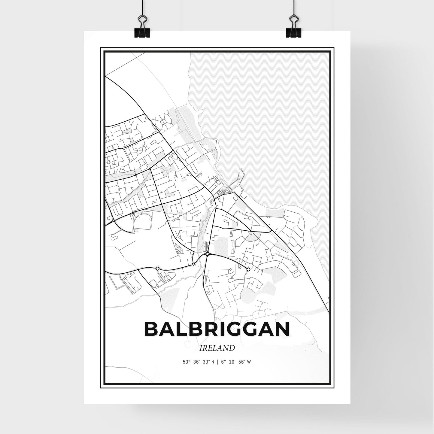 Balbriggan Ireland - Premium City Map Poster