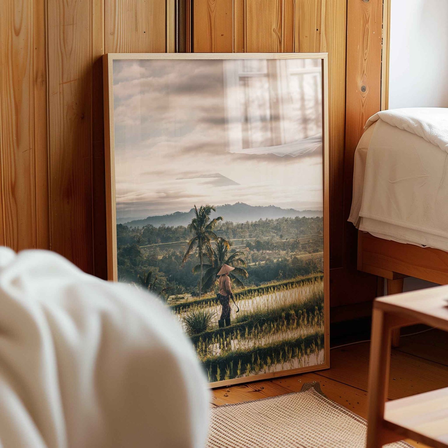 Jatiluwih Rice Fields Wall Art Print – Bali with Mount Agung View