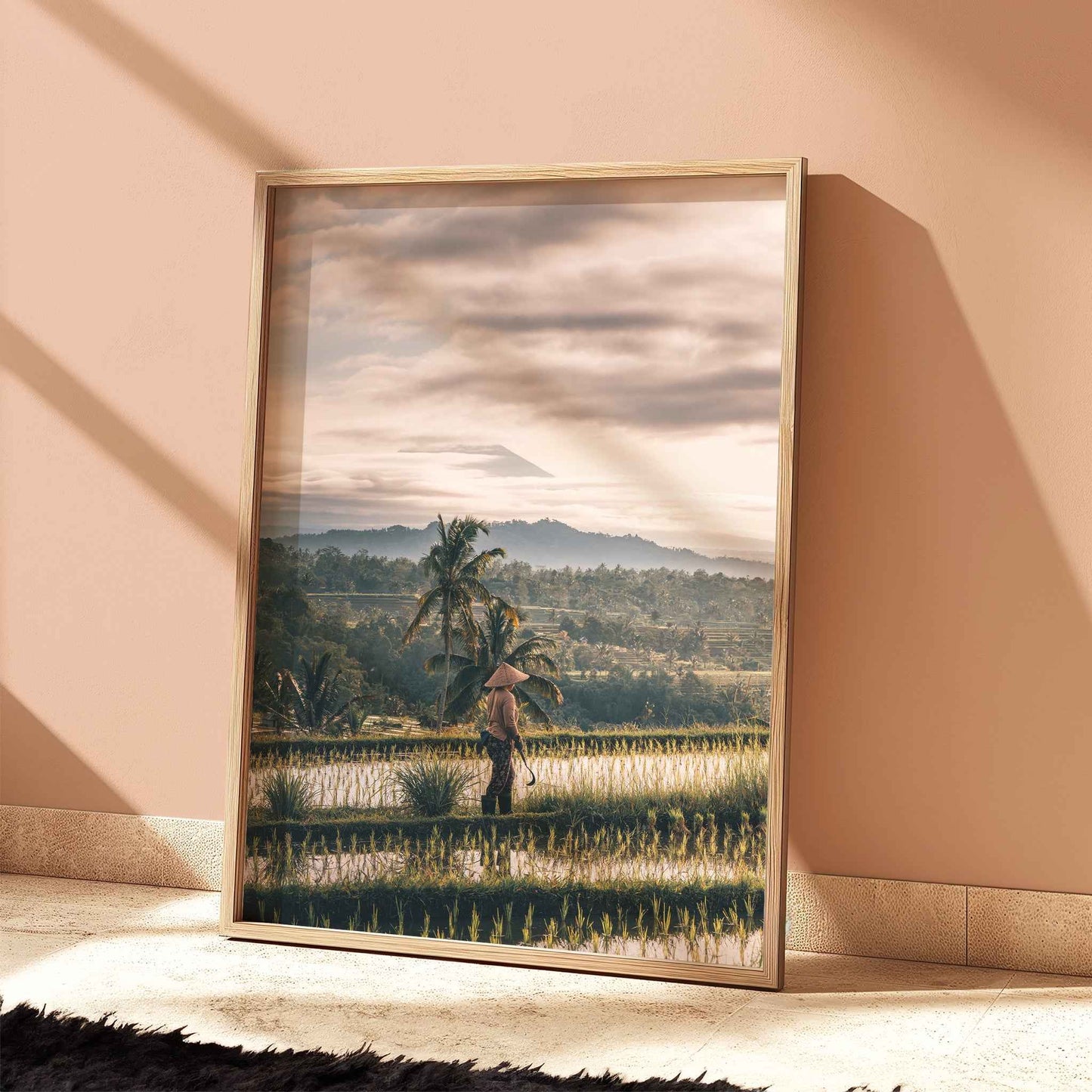 Jatiluwih Rice Fields Wall Art Print – Bali with Mount Agung View