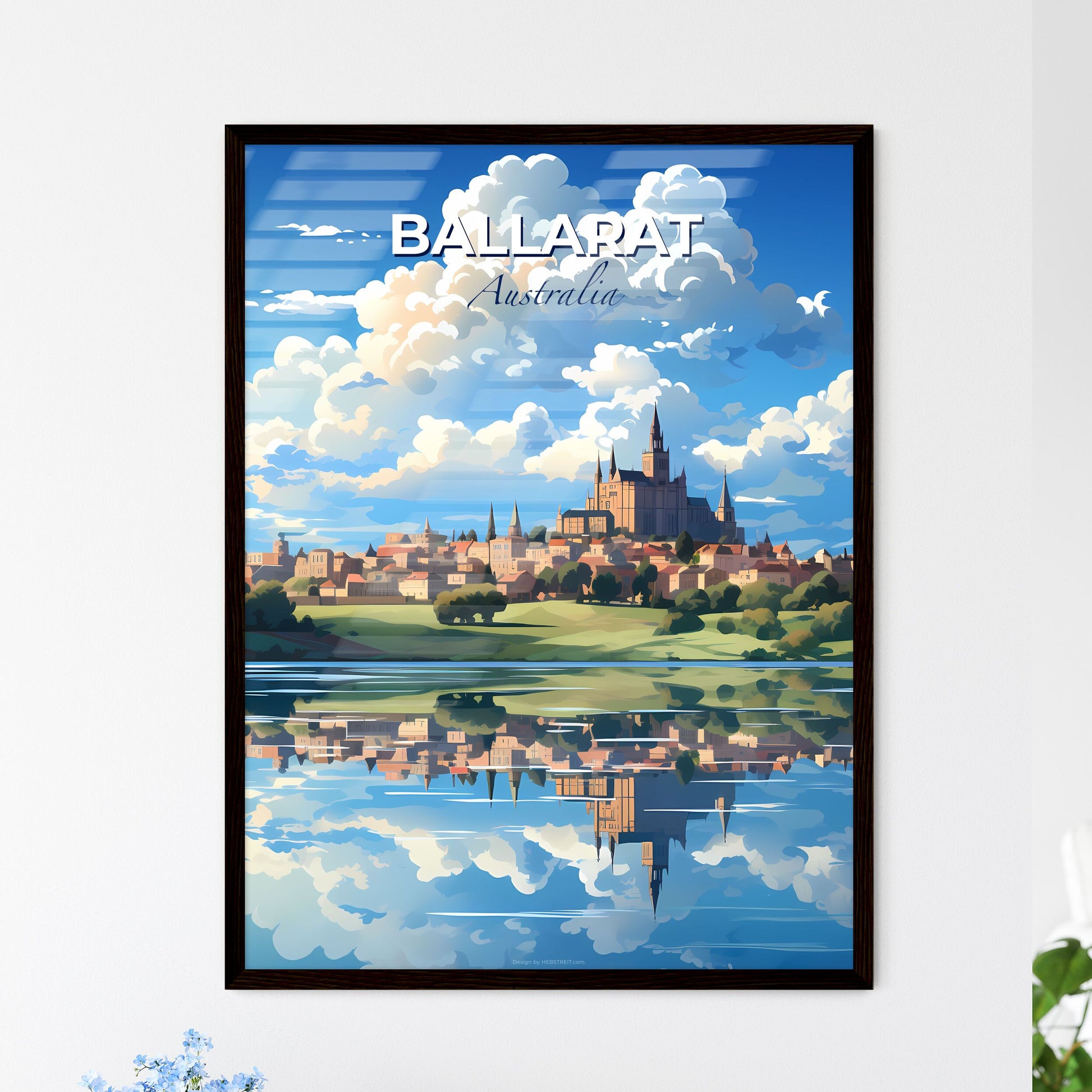 Ballarat Skyline Art: City of Castle, Art, and Lake Default Title