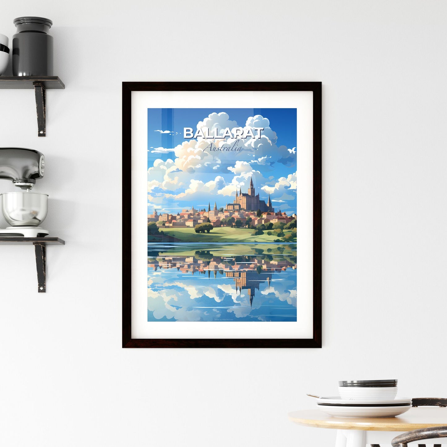 Ballarat Skyline Art: City of Castle, Art, and Lake Default Title