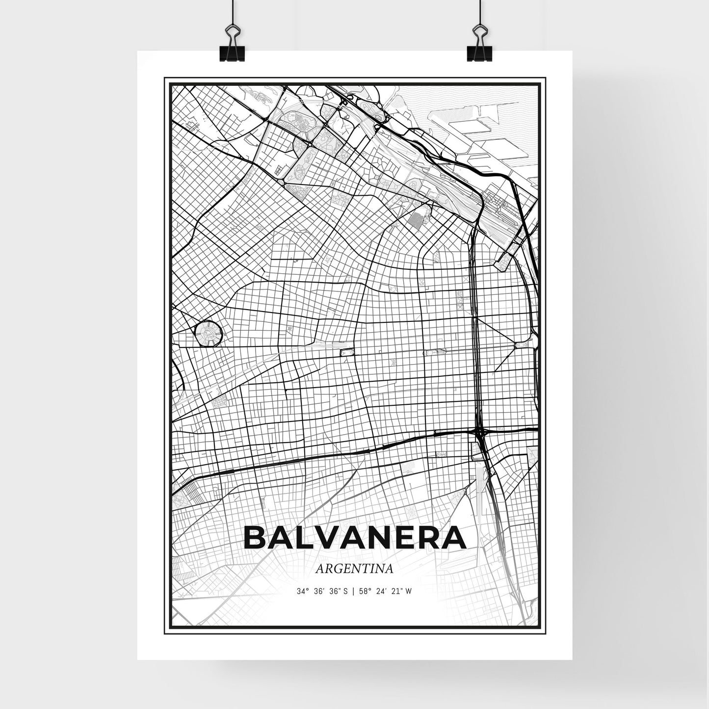 Balvanera Argentina - Premium City Map Poster