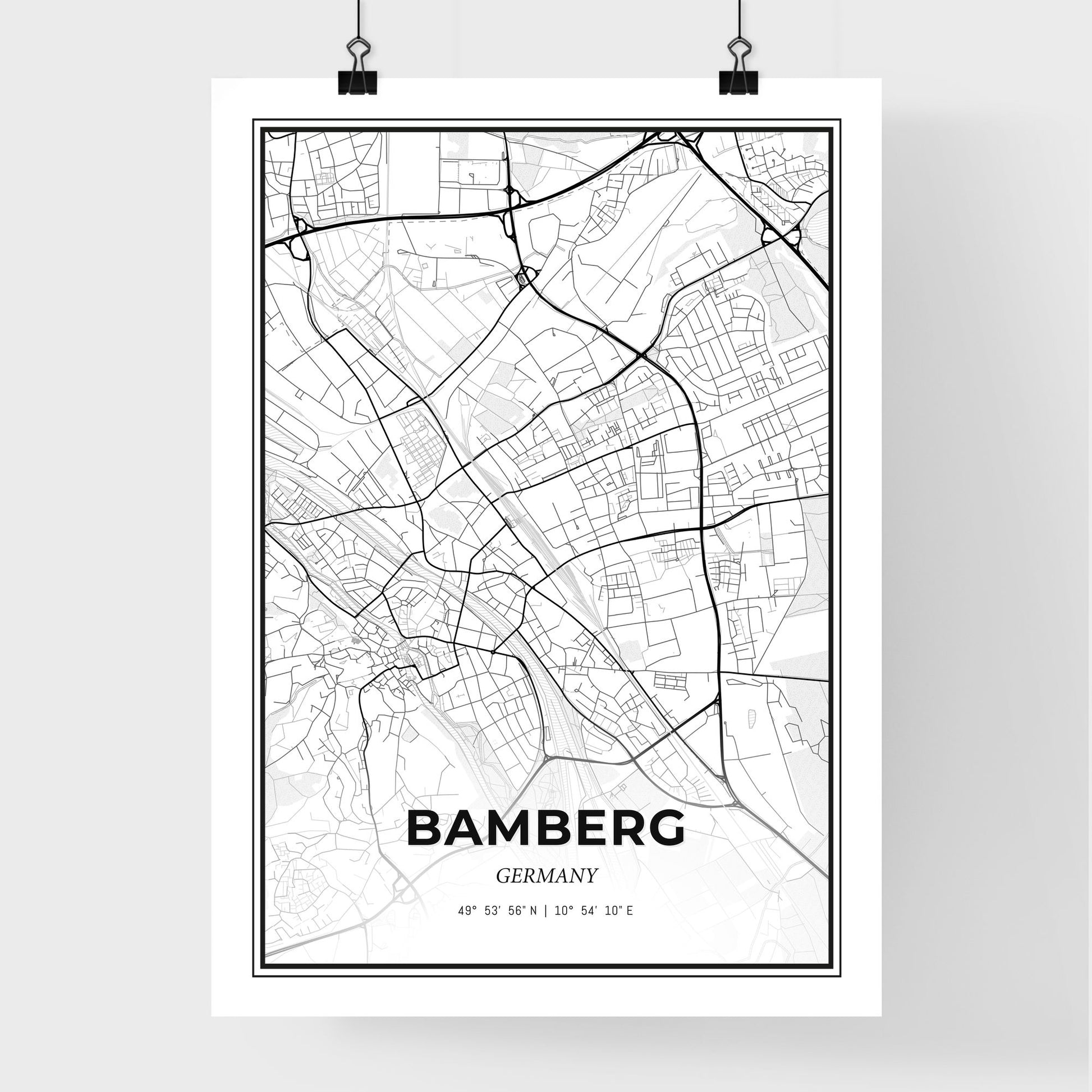 Bamberg Germany - Premium City Map Poster